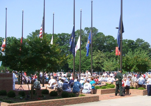 Some of the onlookers at the 2006 Memorial Day service.